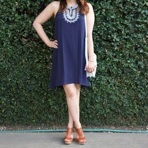 Navy blue halter style dress